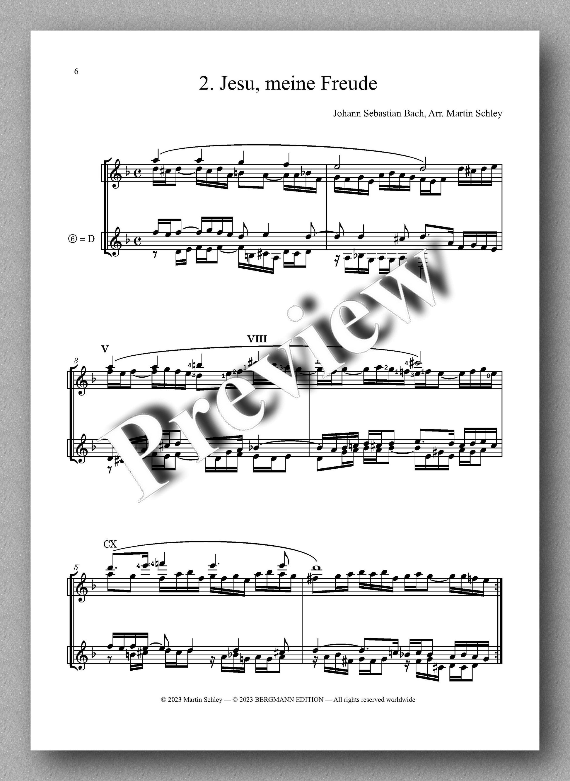 Bach-Schley, Seven Duets - preview of the music score 2