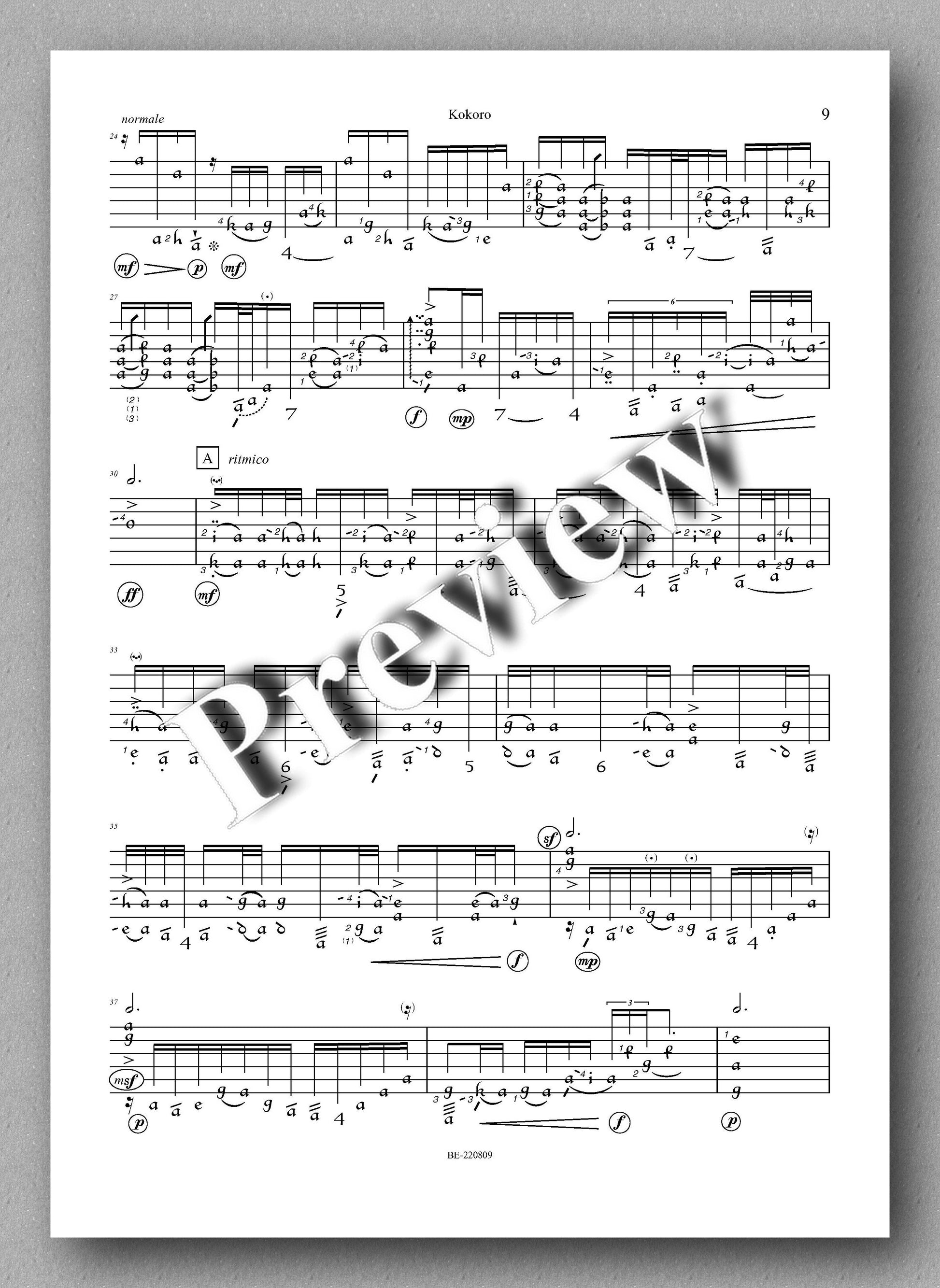 Thomas Bocklenberg, KOKORO - preview of the music notation 2