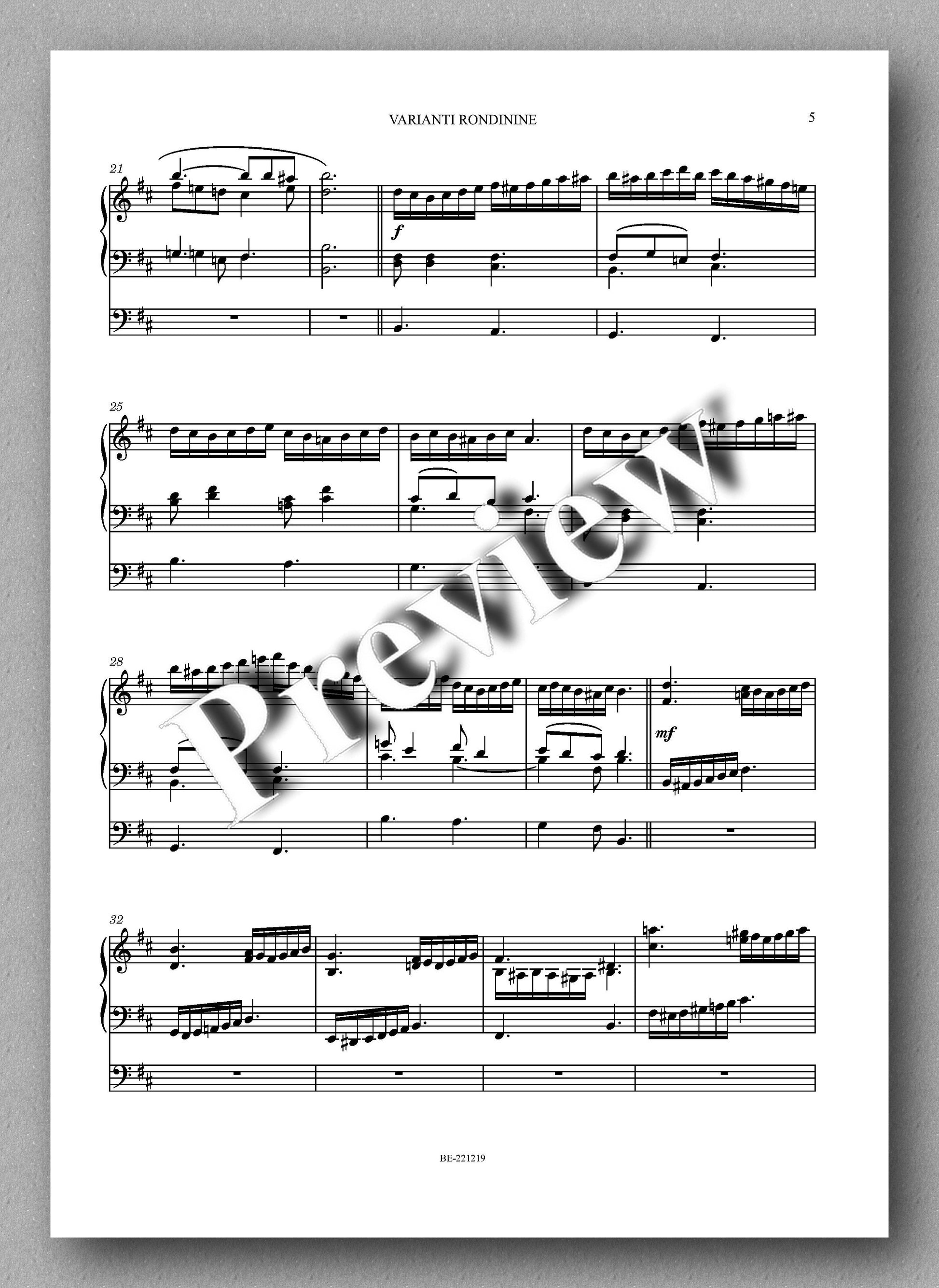 VARIANTI RONDININE by  Leonello Capodaglio - preview of the music score 2