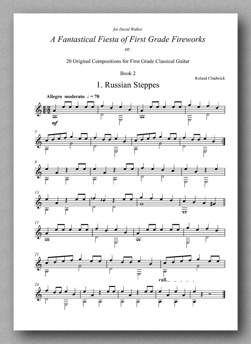 Chadwick, A Fantastical Fiesta - Book 2 - preview of the sheet music 1