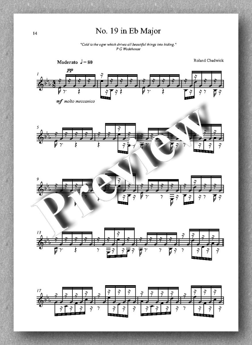 Roland Chadwick, 24 Melodic Preludes, Book 2 - preview of the music score 3