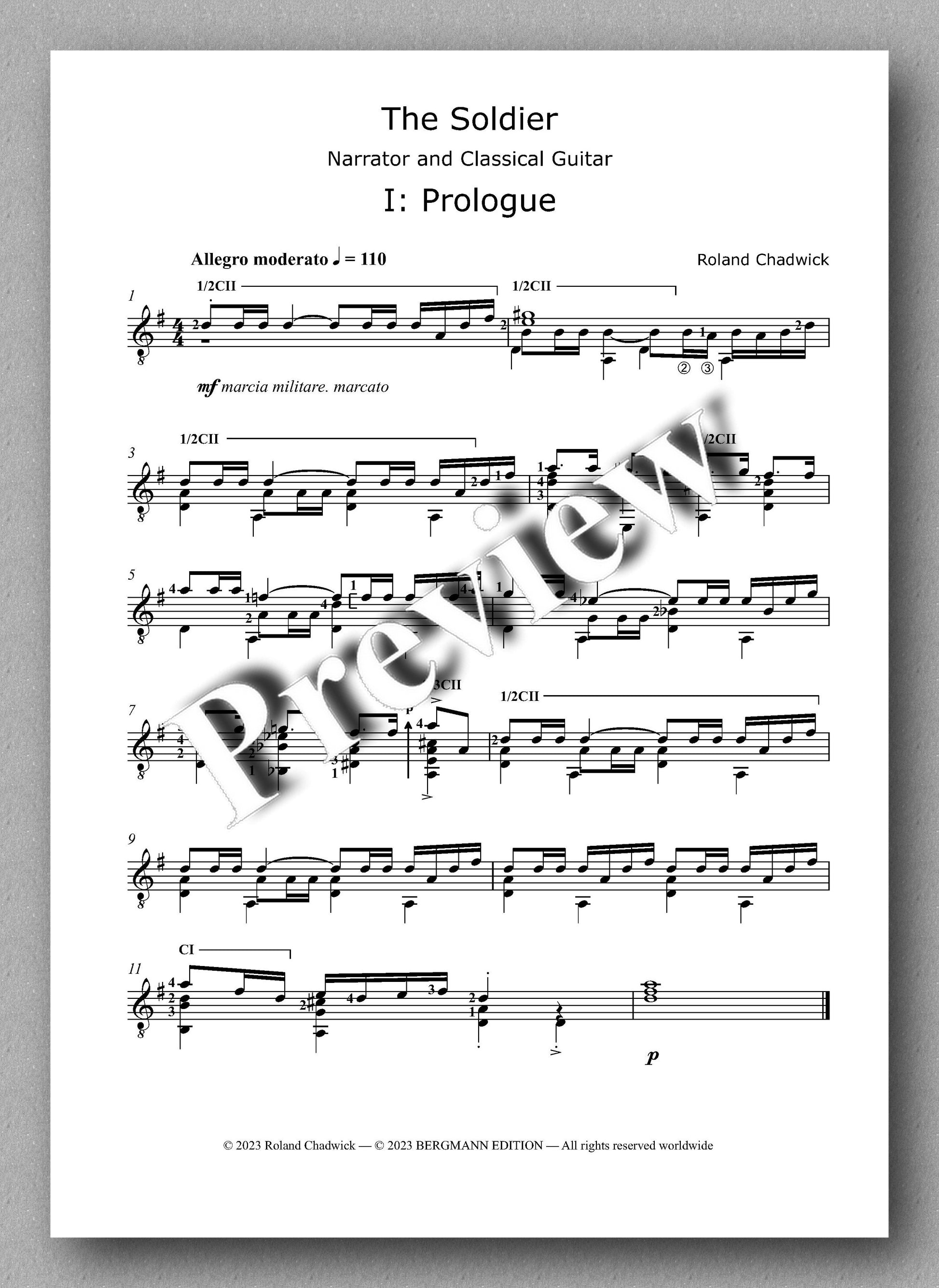 Roland Chadwick - The Soldier - preview of the music score 1