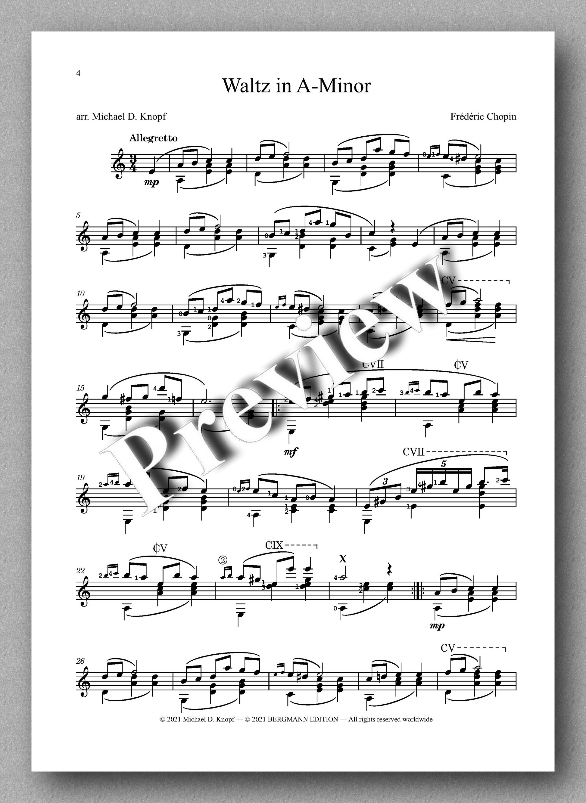 Chopin-Knopf, Waltz in A-Minor - music score
