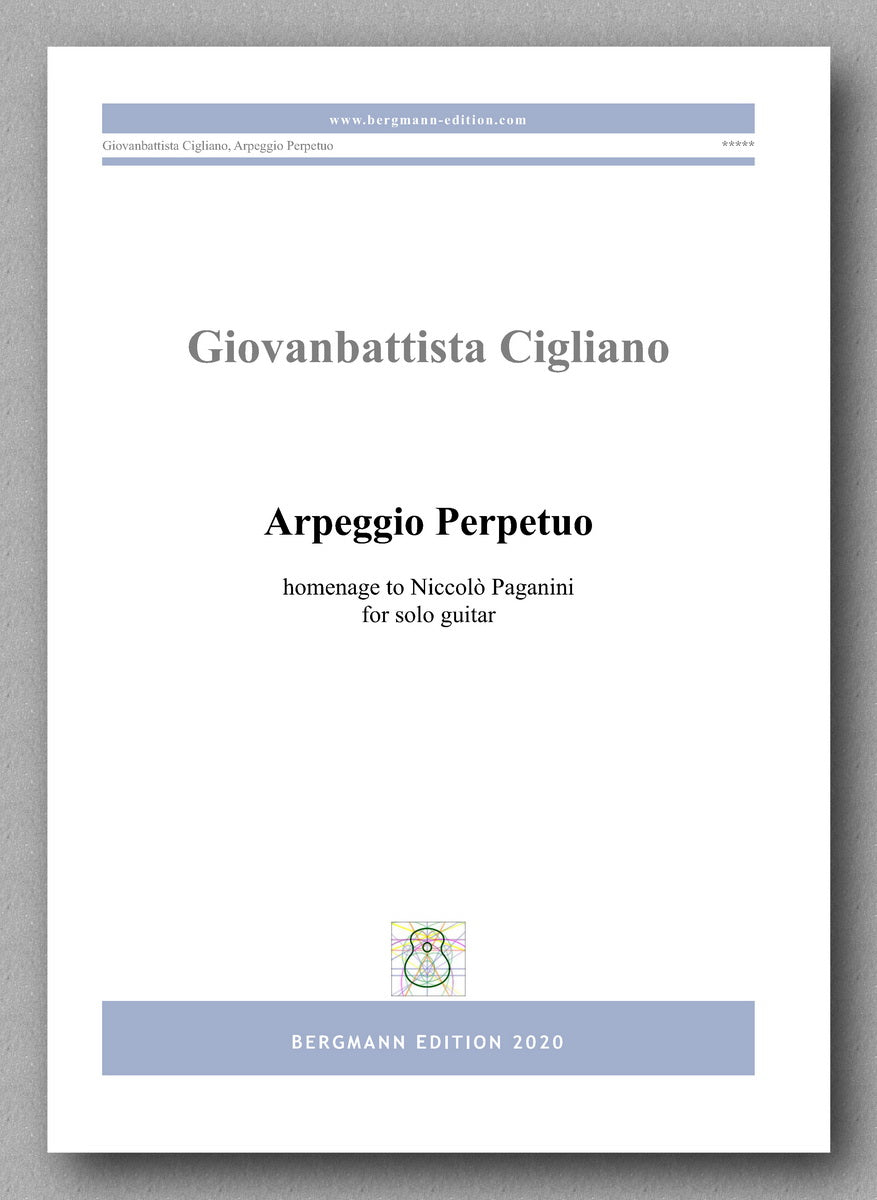 Giovanni Cigliano, Arpeggio Perpetuo,  homenage to Niccolò Paganini - preview of the cover