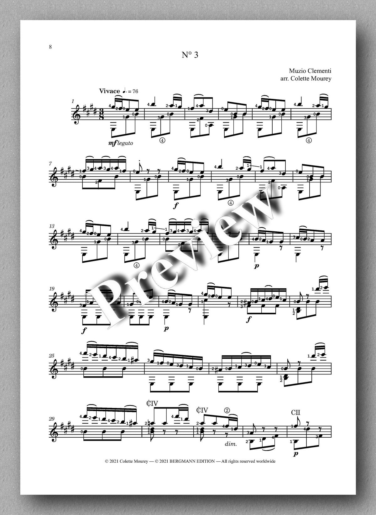 Sonata Op. 36 by Muzio Clementi - music score 3