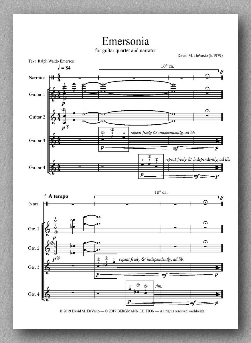 DeVasto, Emersonia - preview of the music score
