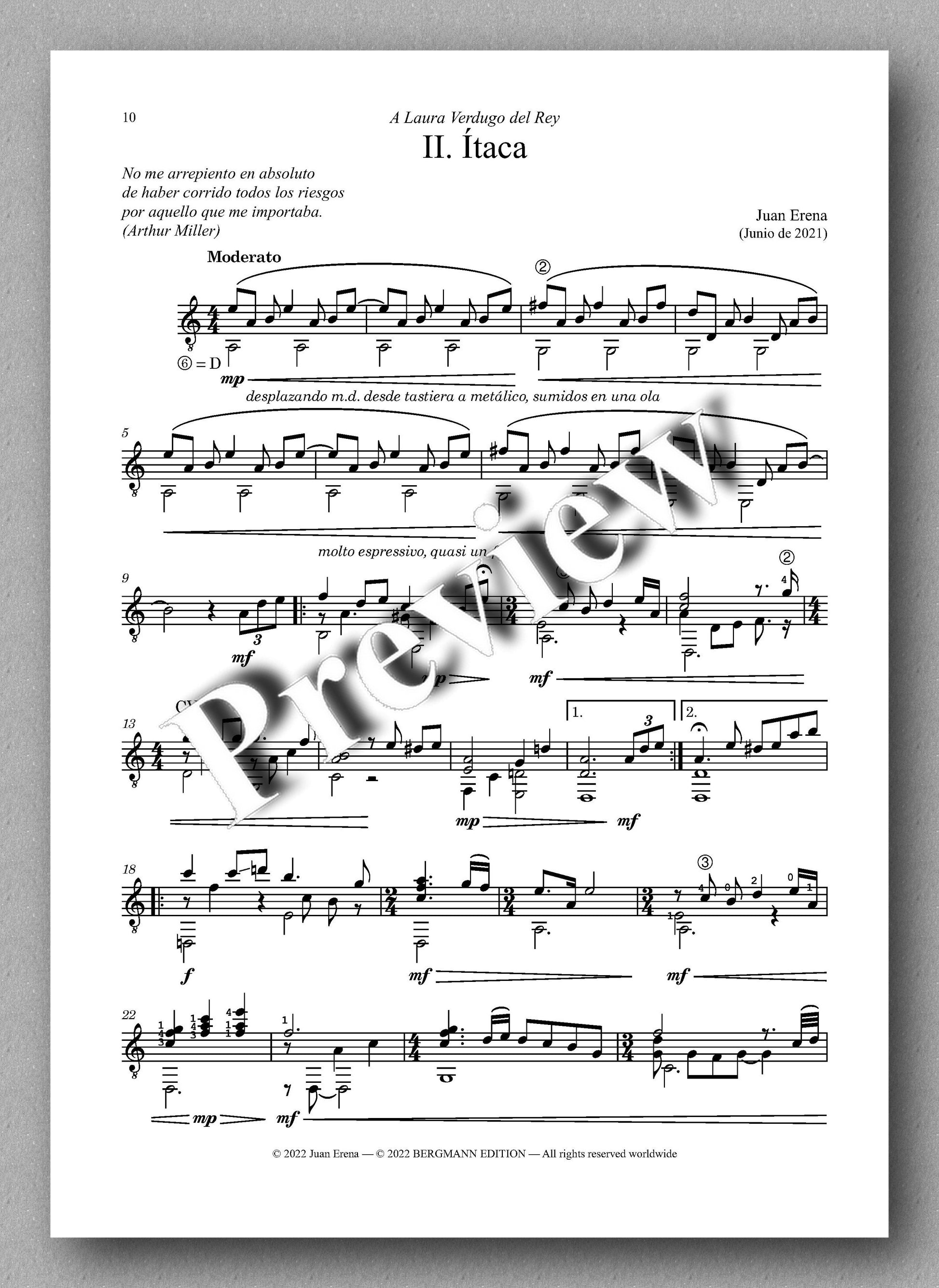 Juan Erena, Vivencias - music score 2