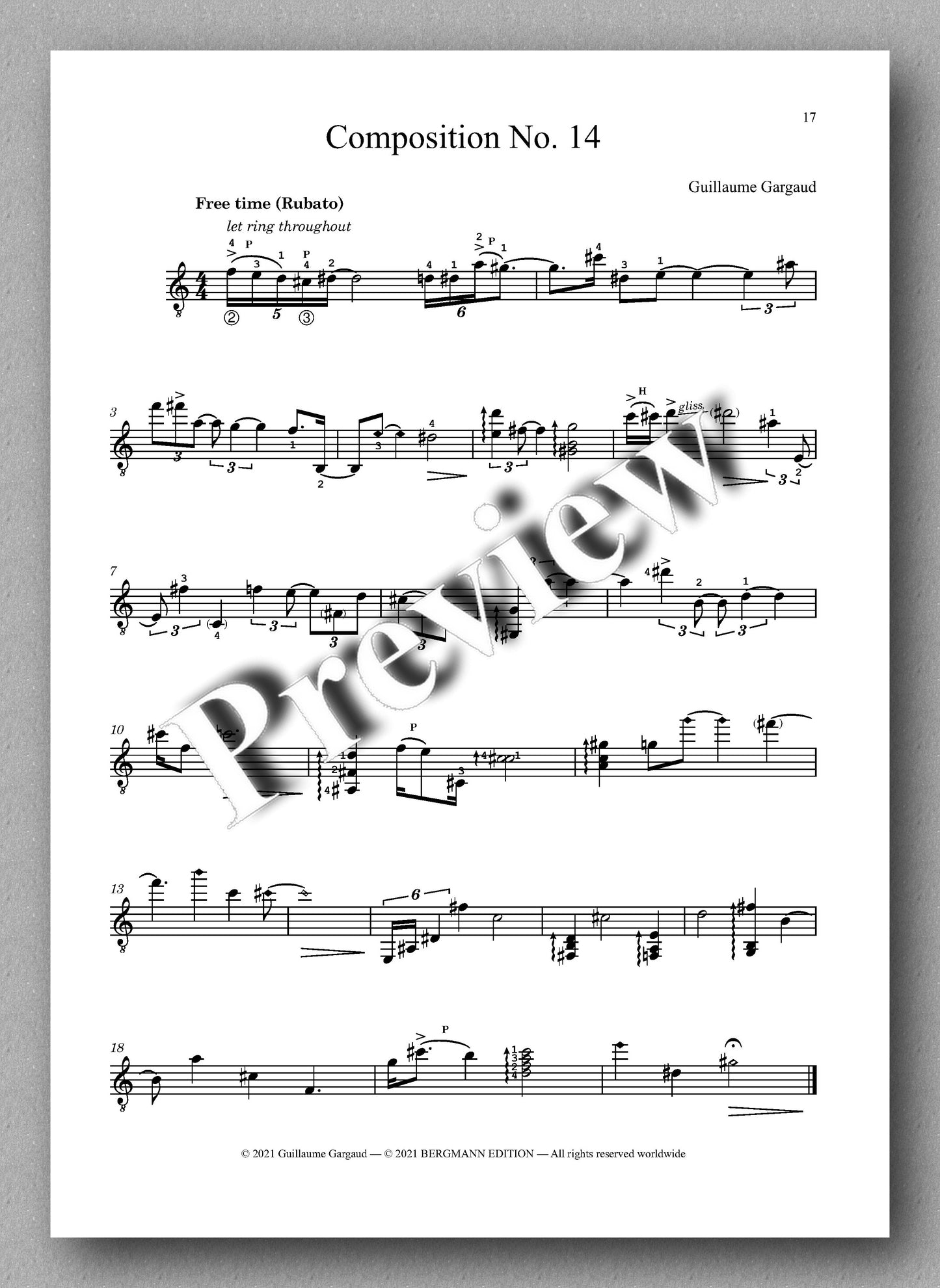 Gargaud, 17 Compositions - music score 4