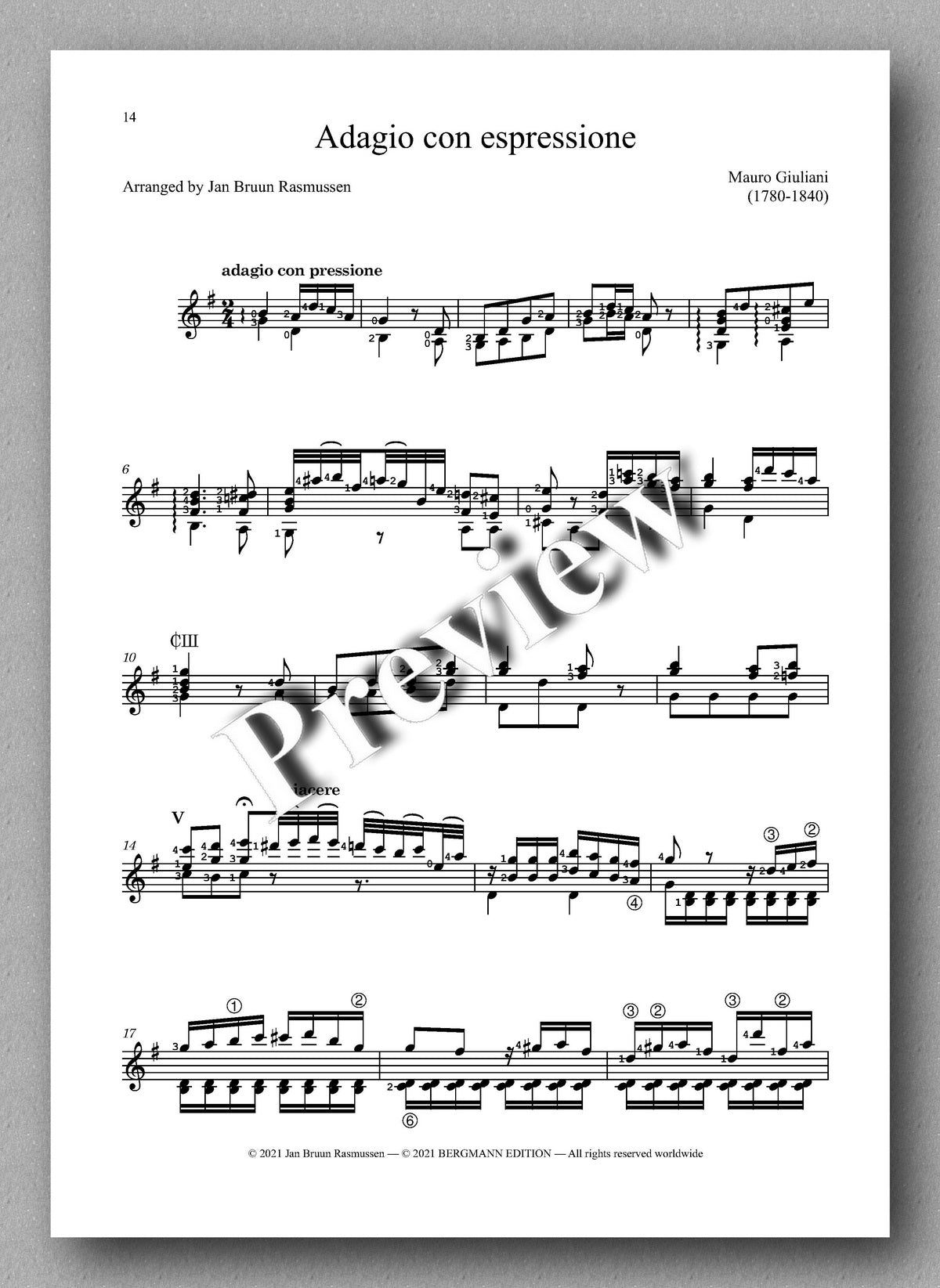 Giuliani-Rasmussen, Sonate op. 15 - music score 2