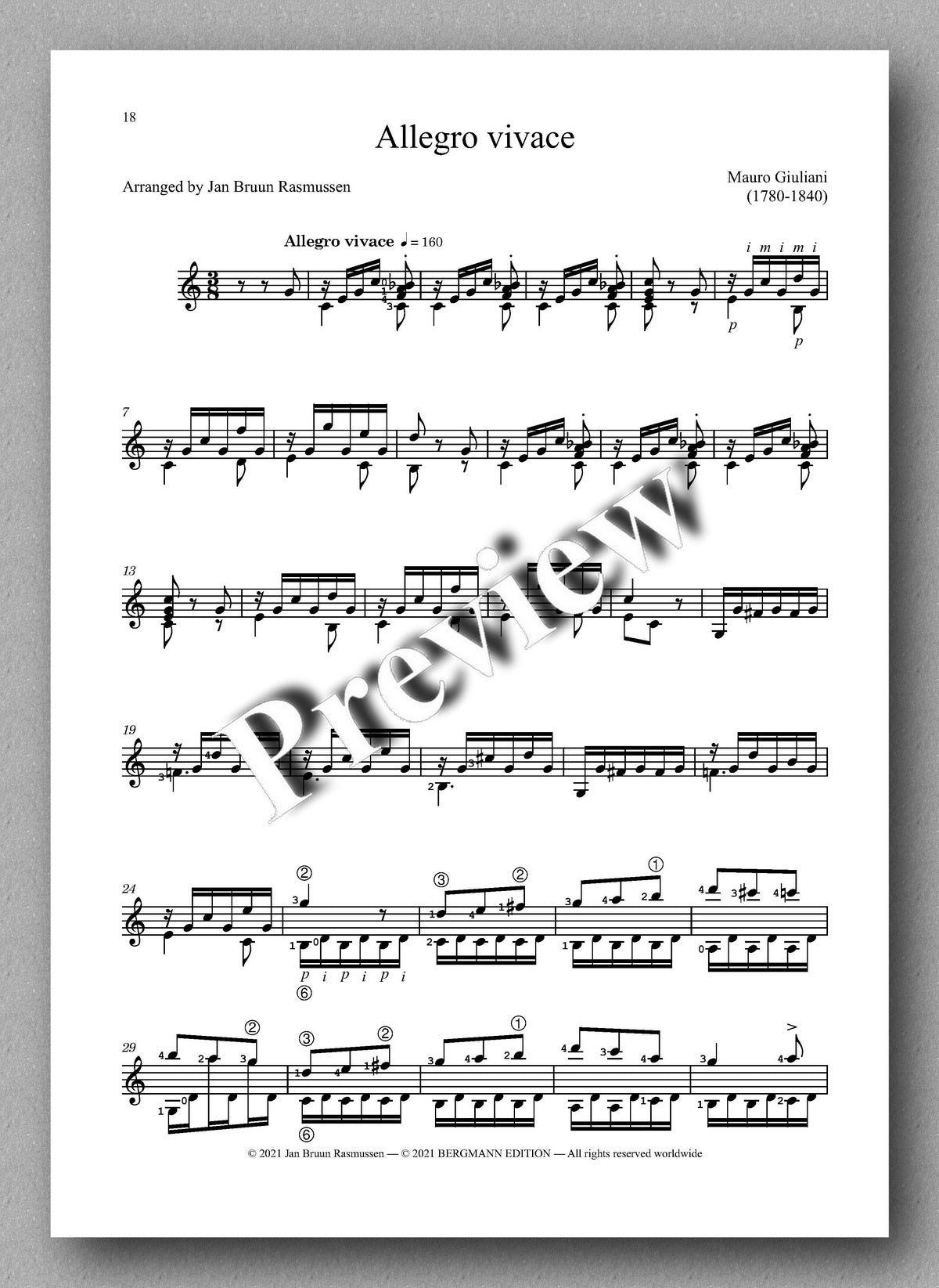 Giuliani-Rasmussen, Sonate op. 15 - music score 3
