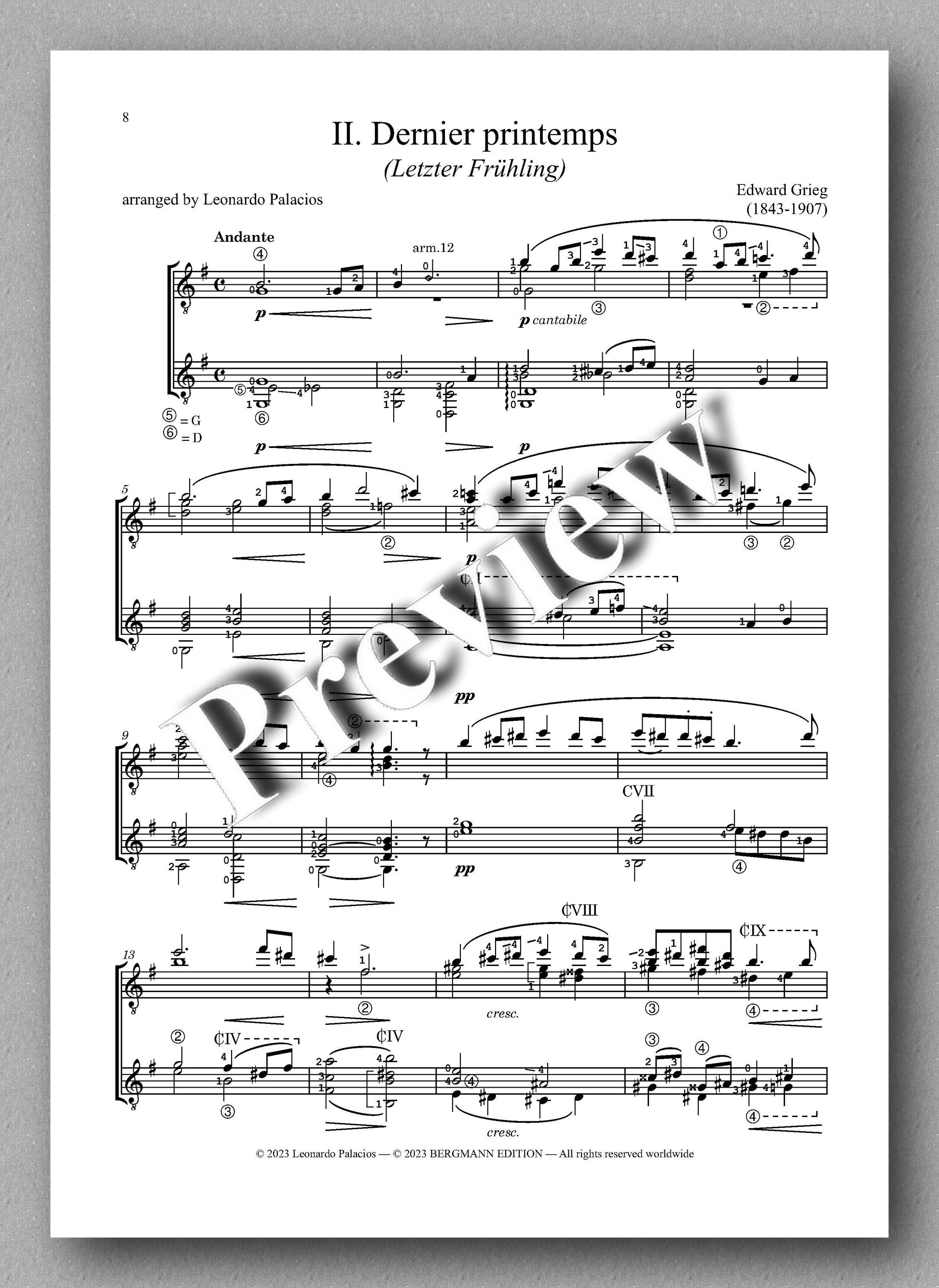 Edward Grieg, Deux Mélodies Élégiaques, op. 34 - preview of the music score 3