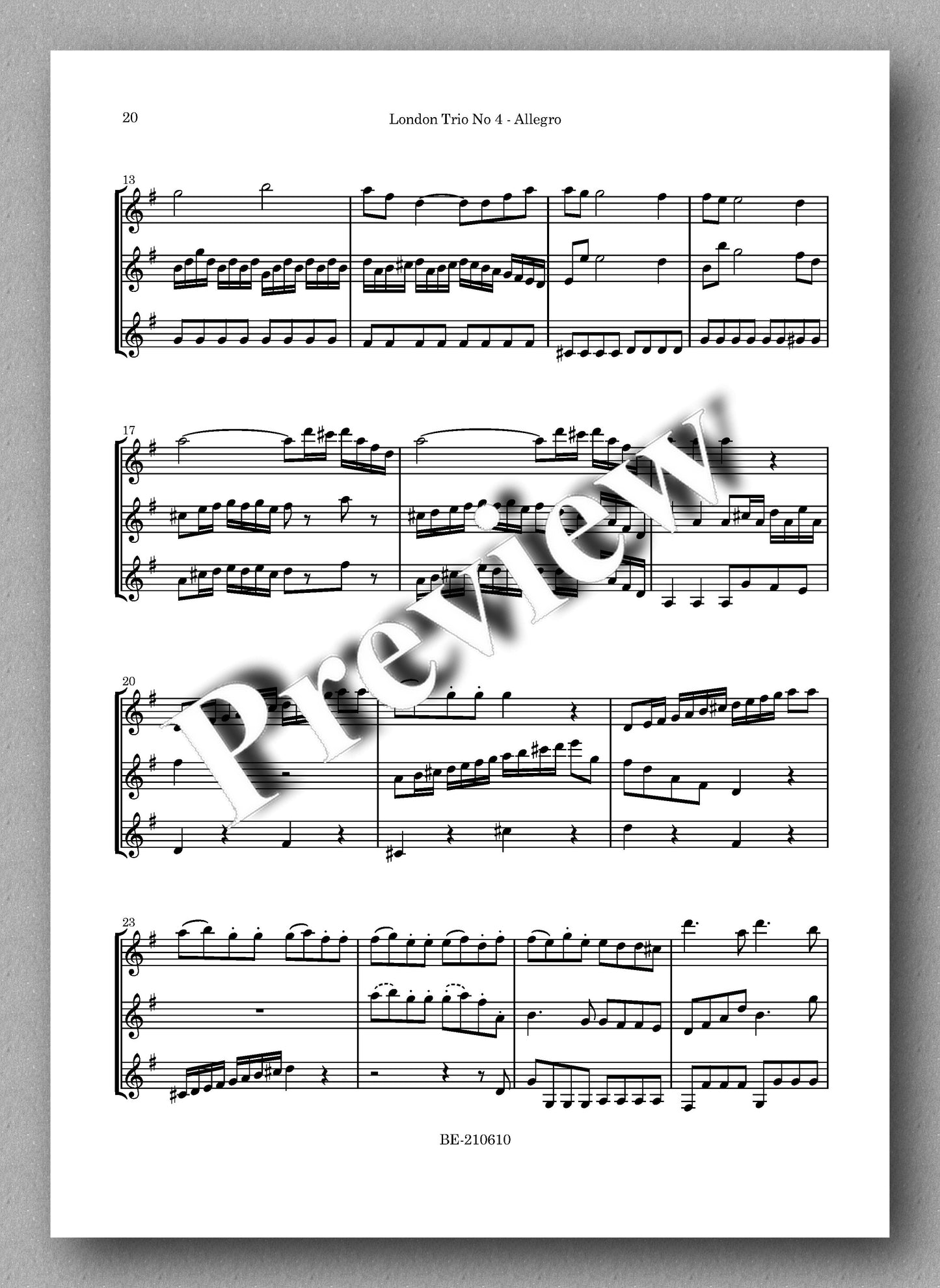 Haydn-Ovesen, London Trios No. 3-4 - music score 5