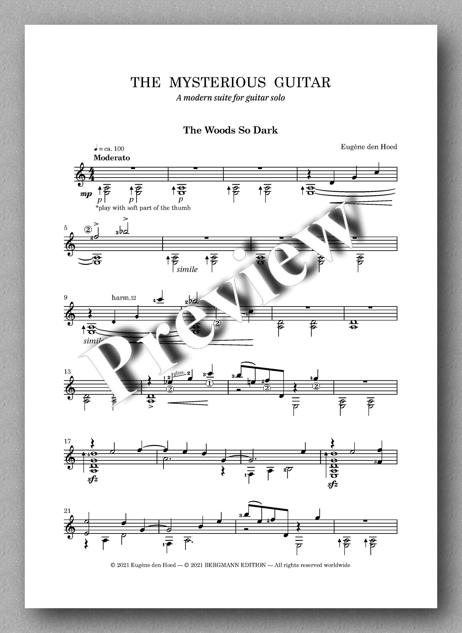 Hoed, The Mysterious Guitar - Music score 1