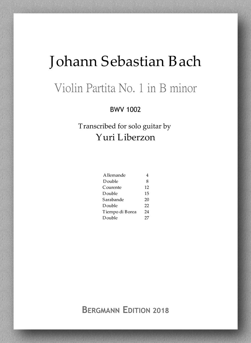 Bach-Liberzon, Partita No. 1,  BWV 1002 - content