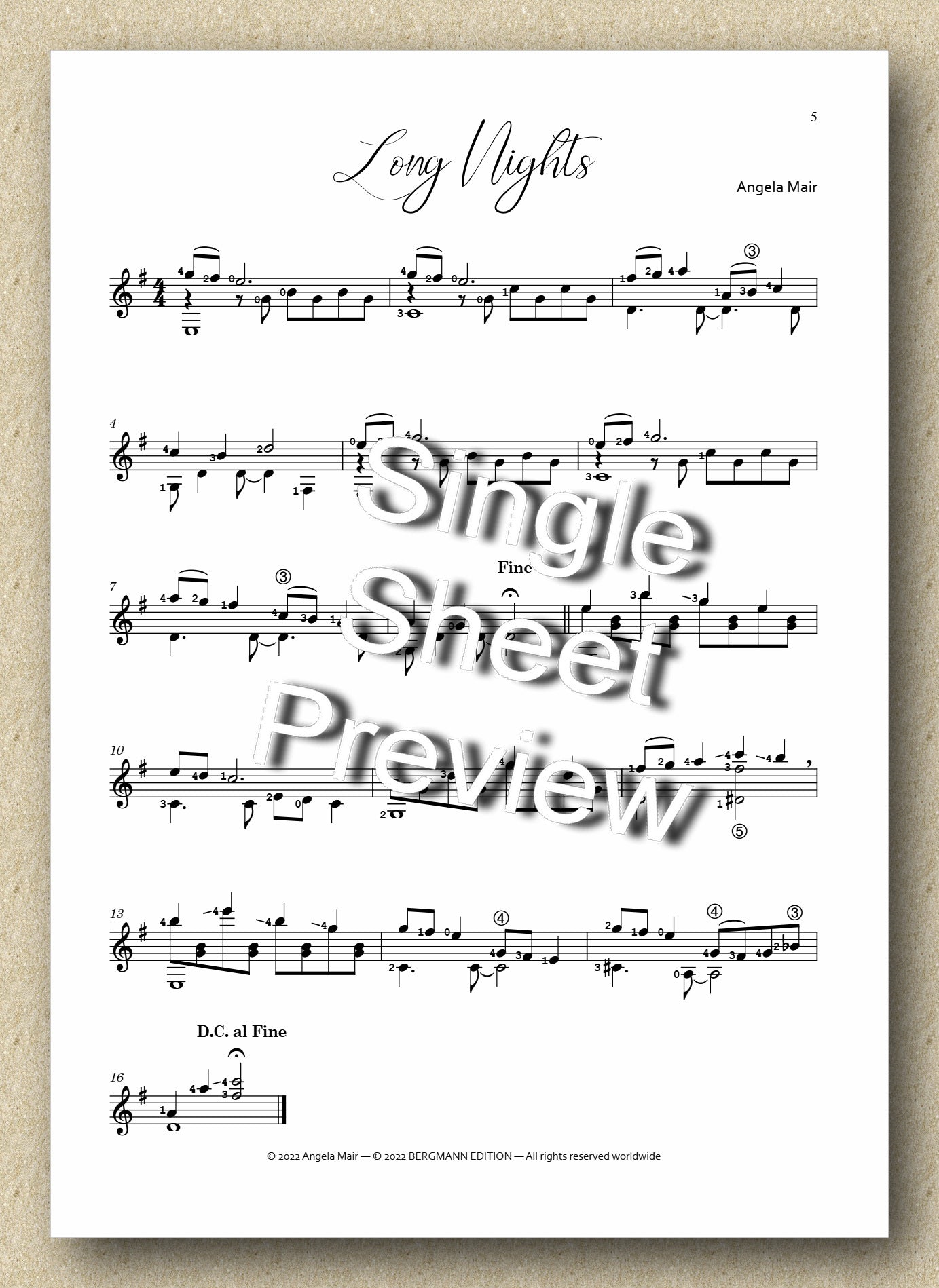 One by One - vol. 4, by Angela Mair - preview of the music score 1