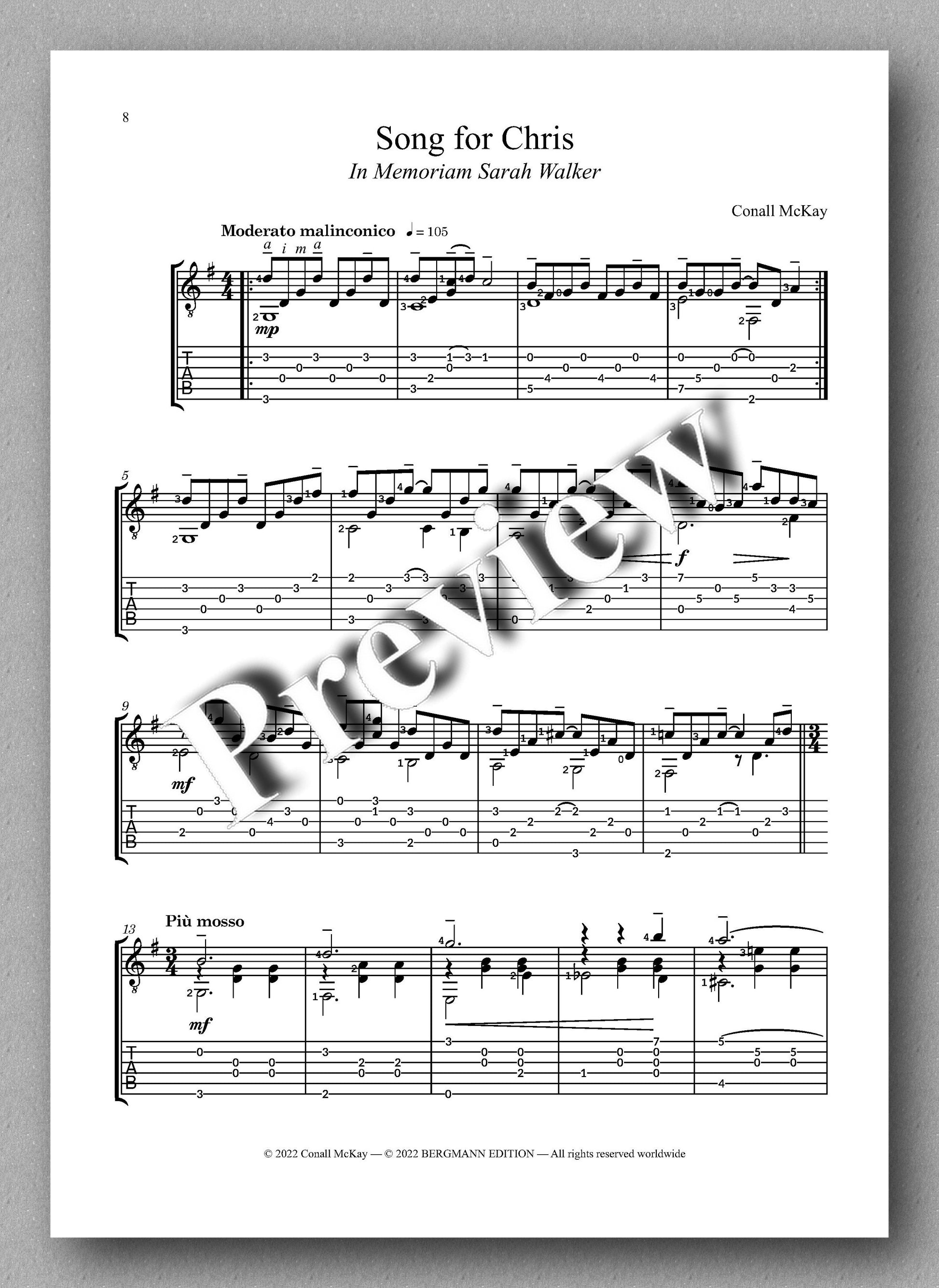 McKay, Three Songs Without Words - preview of the music score 2