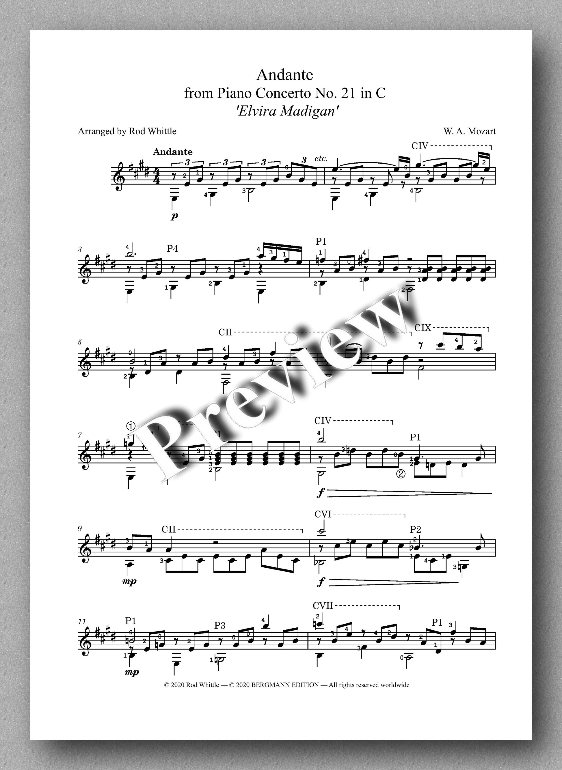 Mozart-Whittle, Two Pieces by Mozart - preview of the music score 2
