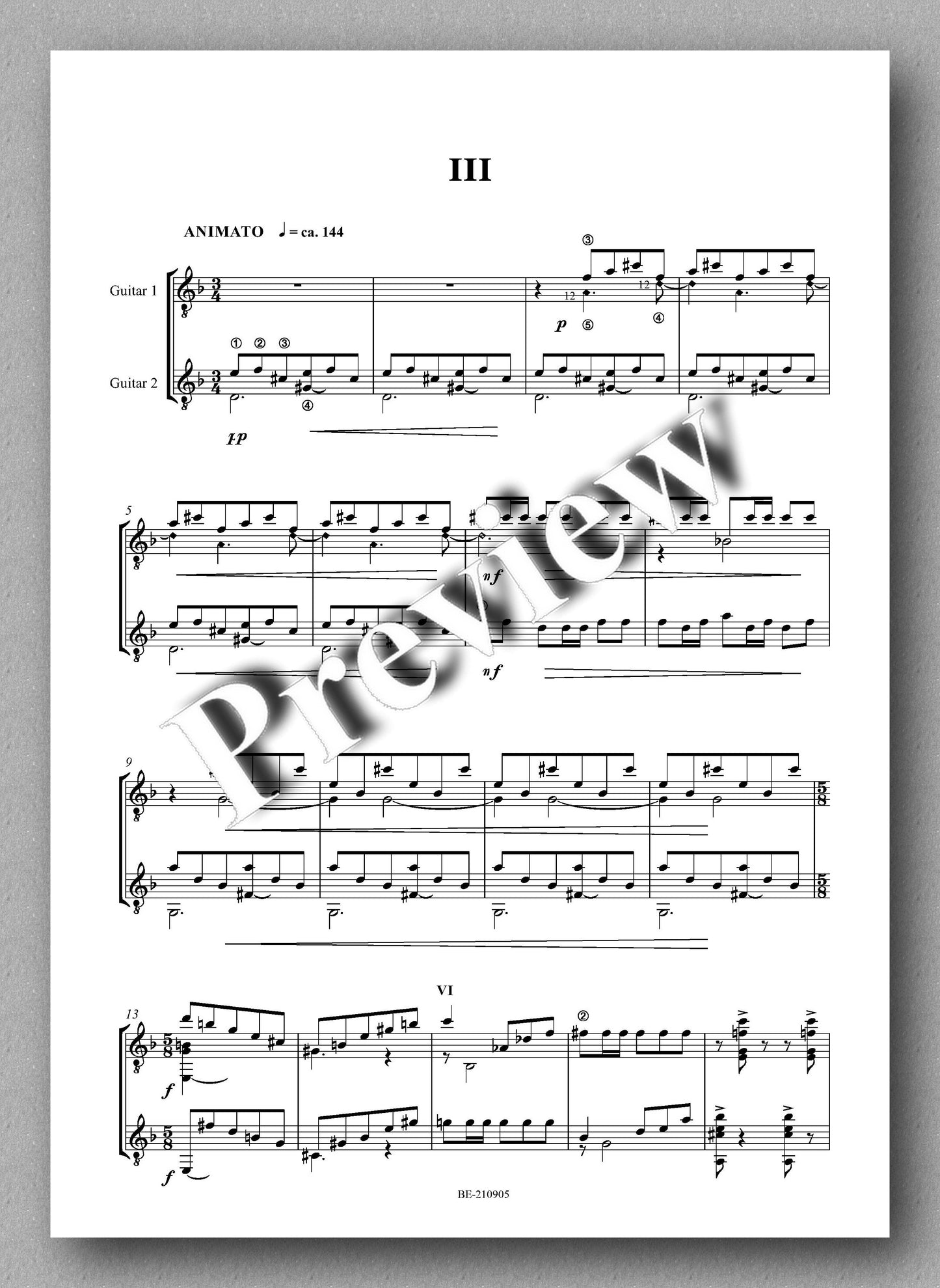 Østen Mikal Ore,  A Touch of Jazz - preview of the music score 3
