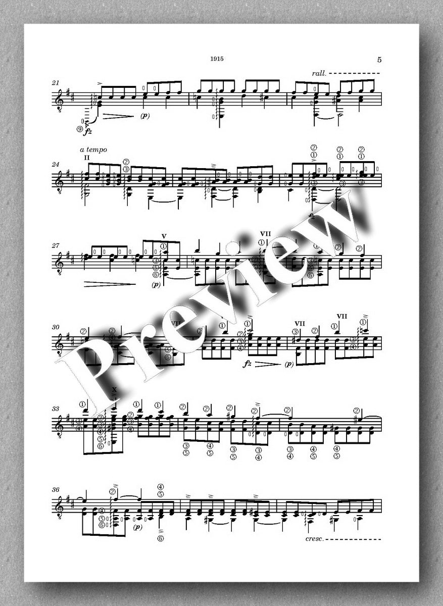 1915 by José Antonio Guerrero Ortiz - preview of the music score 2
