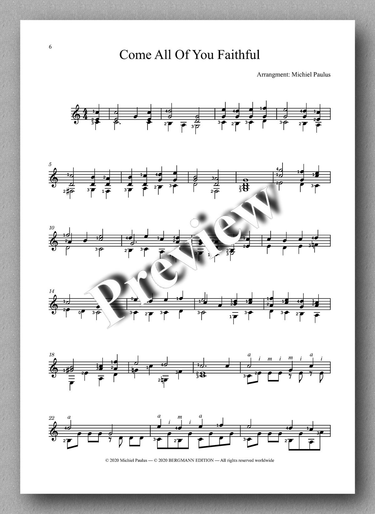 Five Christmas Carols - Preview of the music score 2