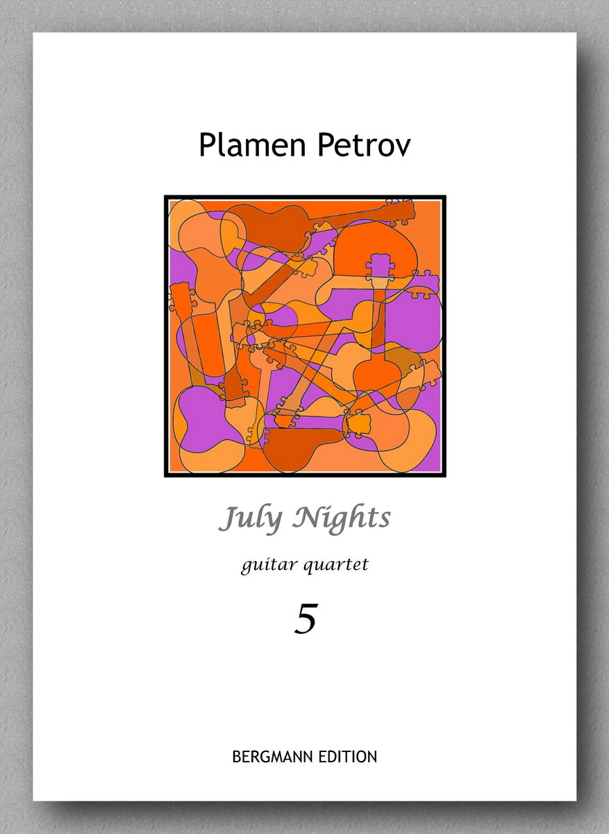 Petrov, July Nights, guitar quartet 5 - preview of the cover