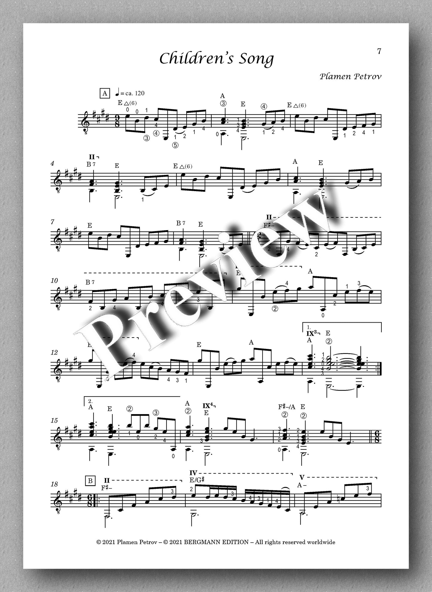 Petrov, Black and Red - music score 2