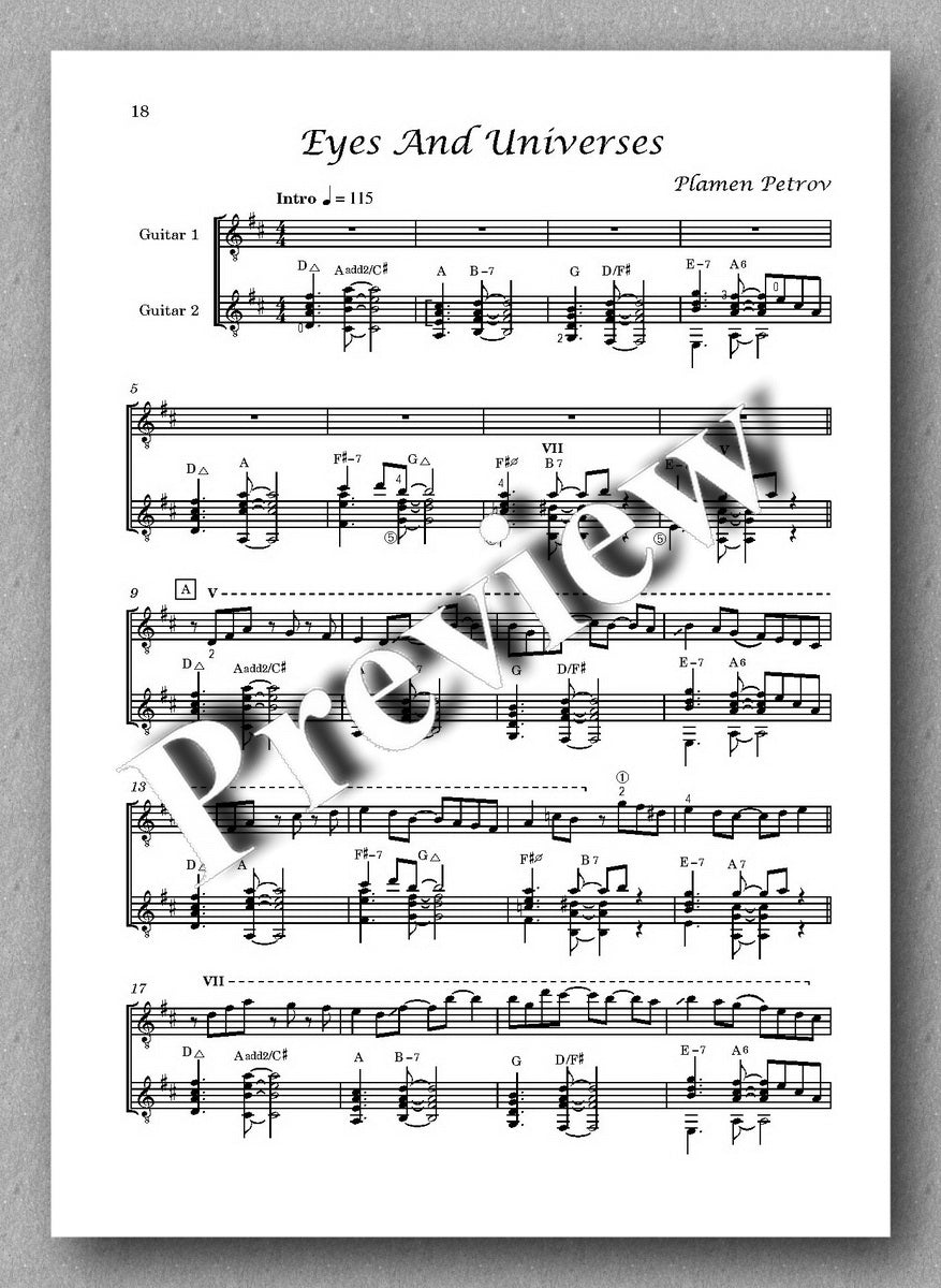 May Flower by Plamen Petrov - preview of the the music score 4