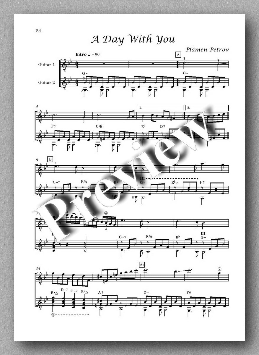 May Flower by Plamen Petrov - preview of the the music score 5
