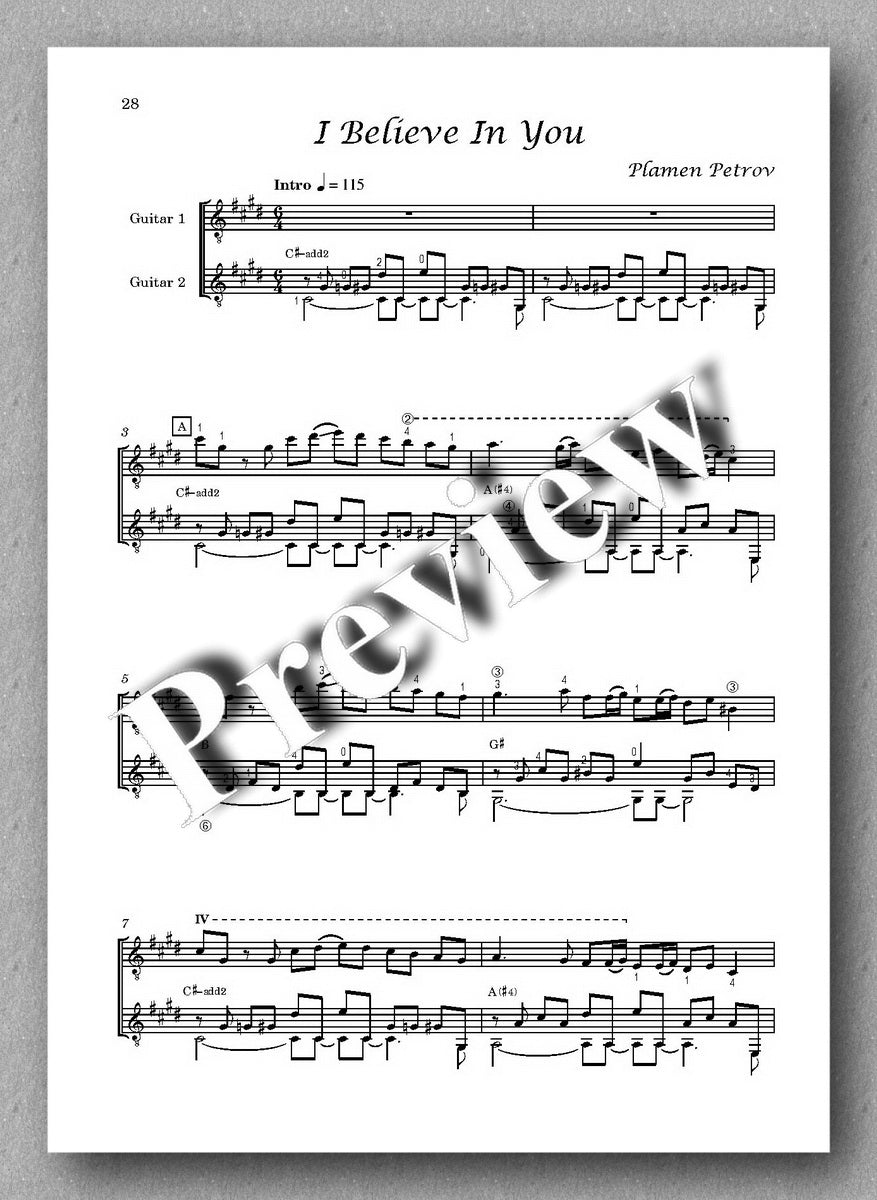 May Flower by Plamen Petrov - preview of the the music score 6