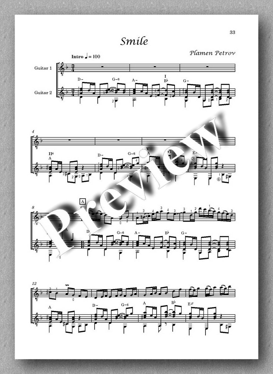 May Flower by Plamen Petrov - preview of the the music score 7