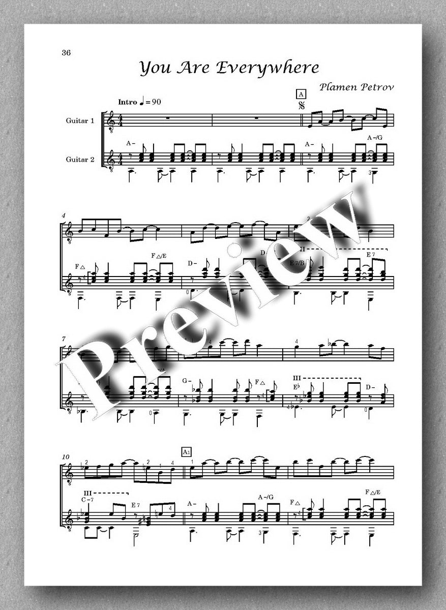 May Flower by Plamen Petrov - preview of the the music score 8
