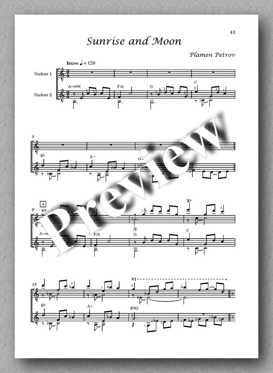 May Flower by Plamen Petrov - preview of the the music score 9