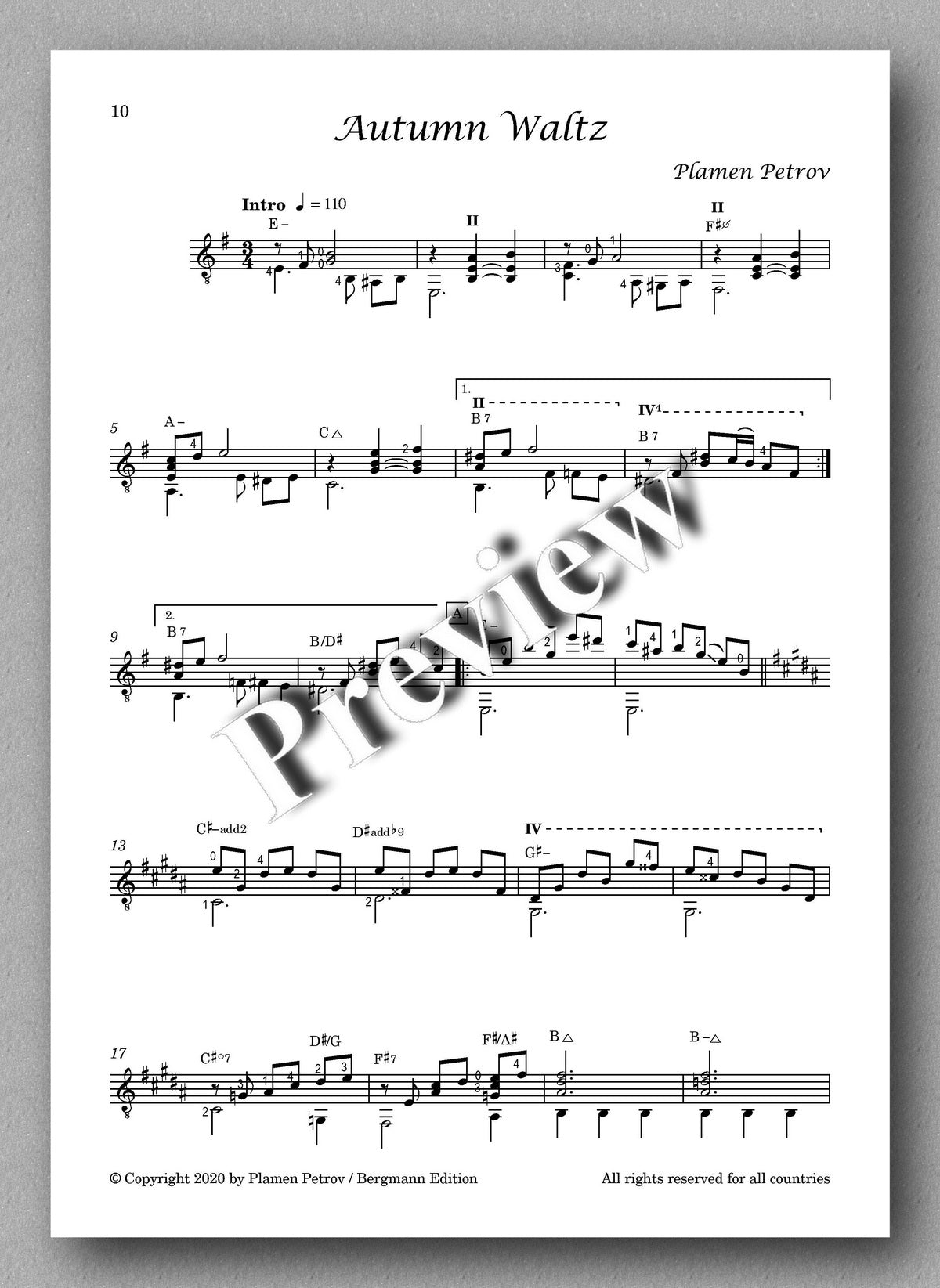Moonlight Flowers by Plamen Petrov - music score 3