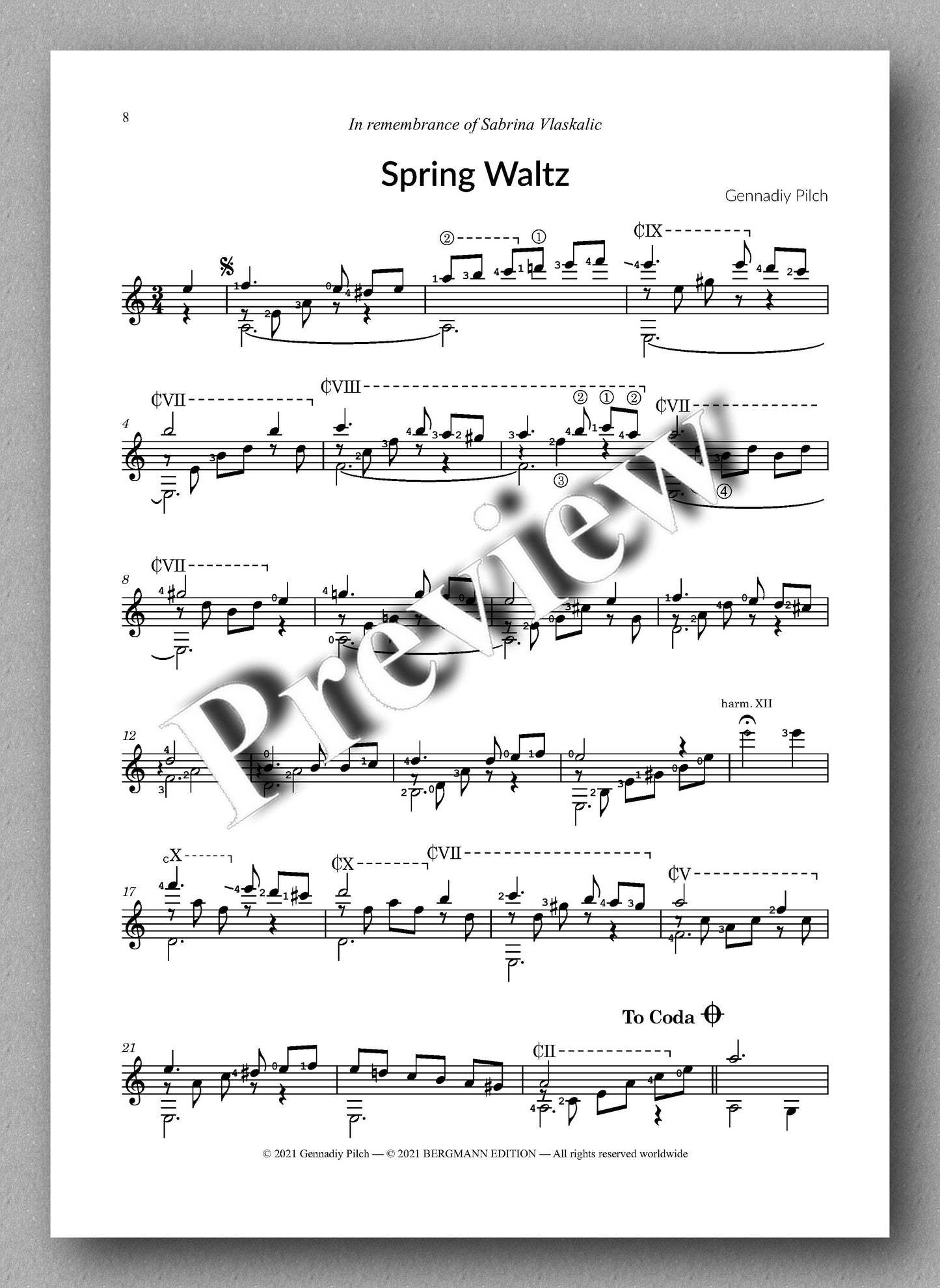 Pilch, Three pieces - Music score 3