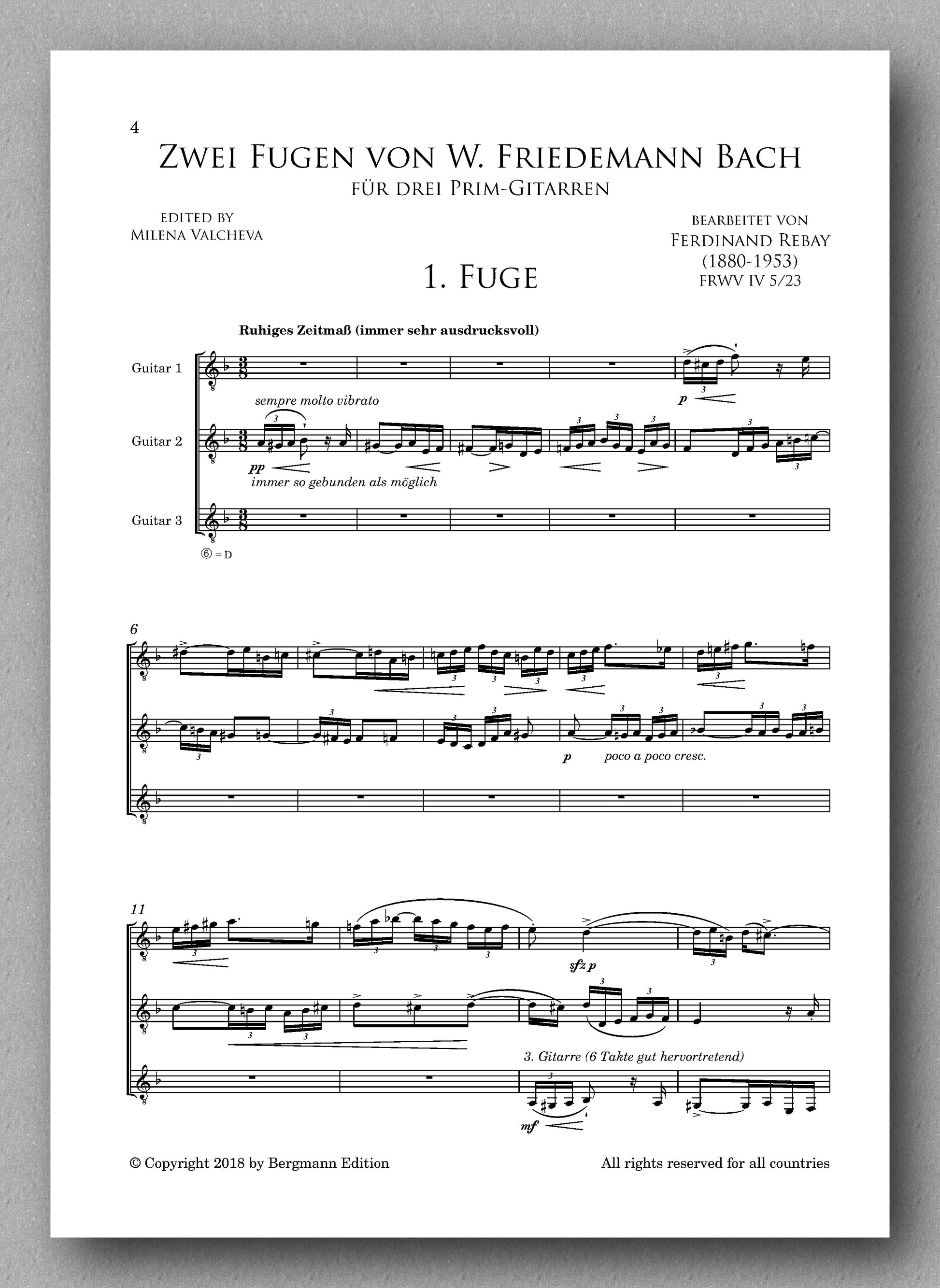 Rebay [078], Zwei Fugen von W. Friedemann Bach - preview of the score 1