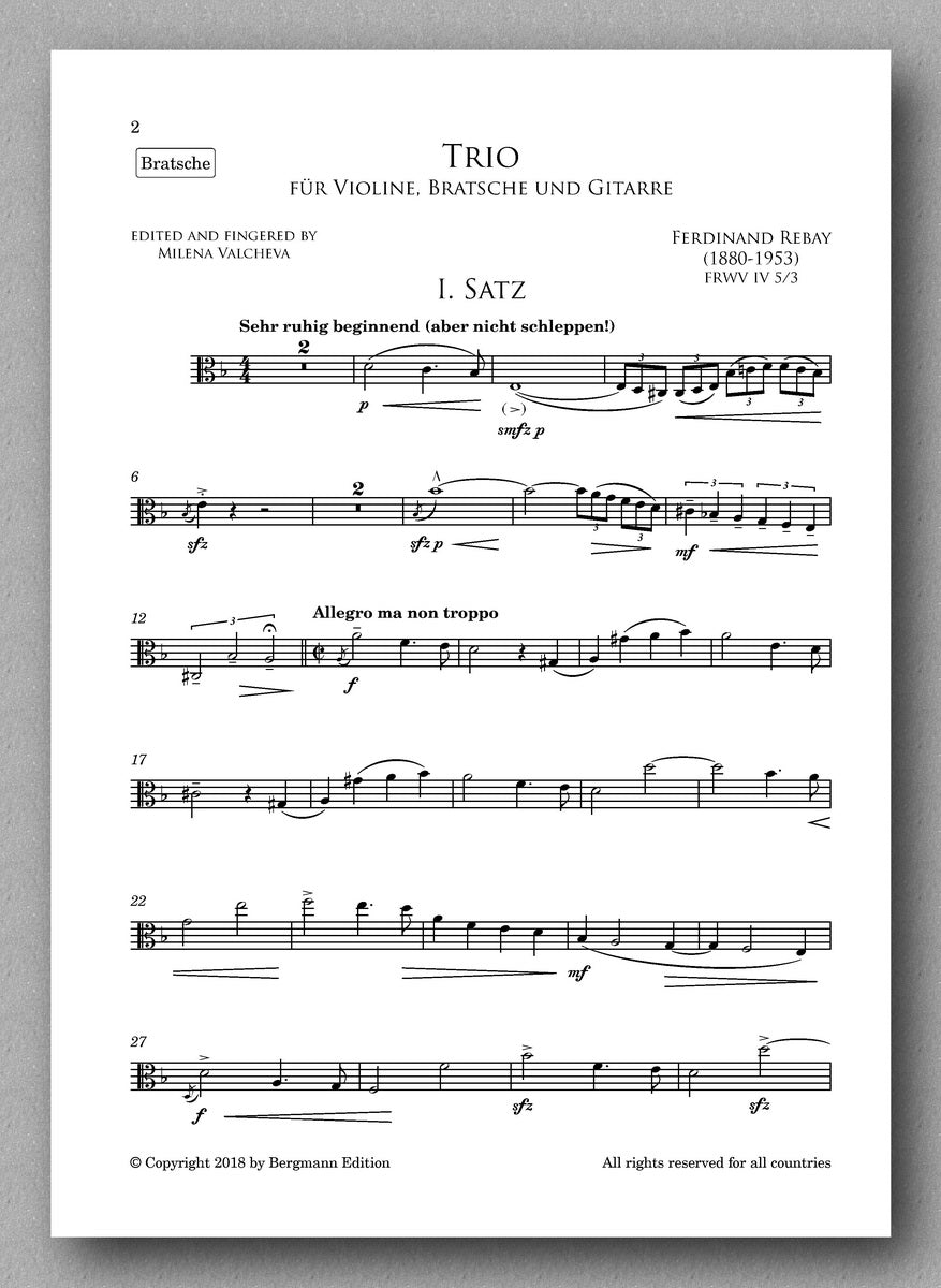 Rebay [080], Trio für Violine, Bratsche und Gitarre - preview of the score 2