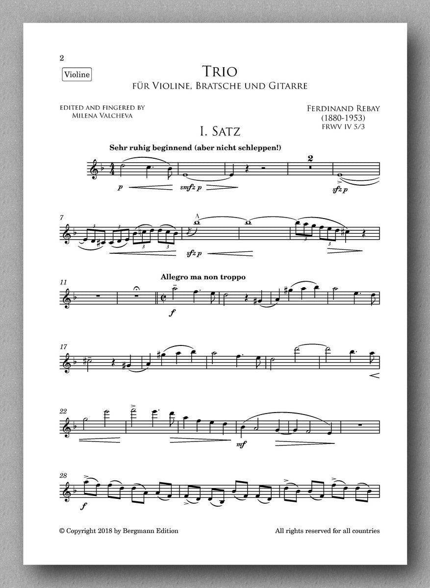 Rebay [080], Trio für Violine, Bratsche und Gitarre - preview of the score 3