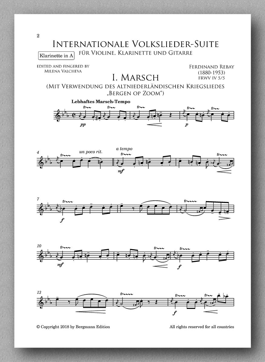 Rebay [081], Internationale Volkslieder-Suite - Preview of the score 1