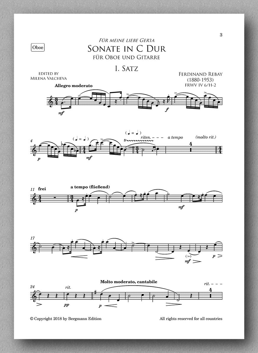 Rebay [088], Sonate in C Dur - preview of the score 2