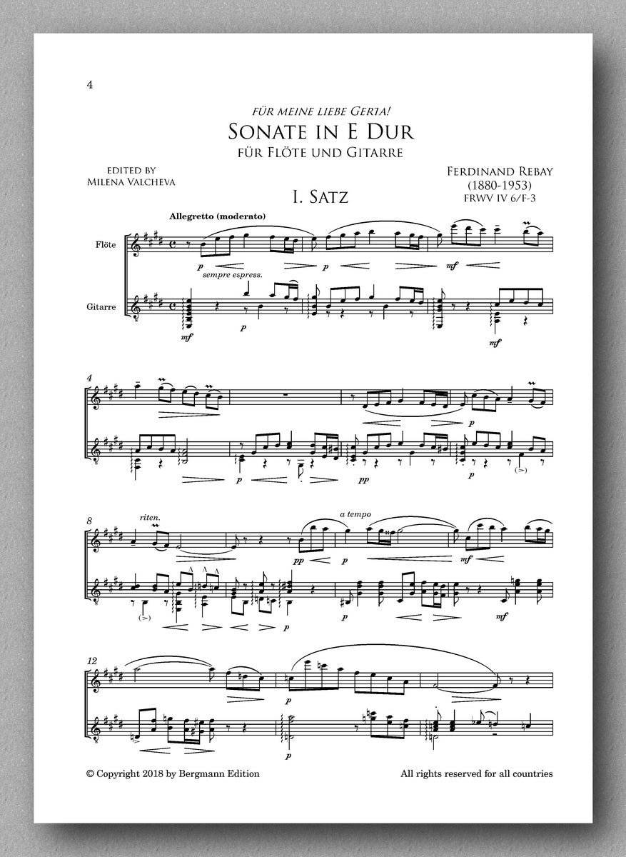 Rebay [110], Sonate in E Dur