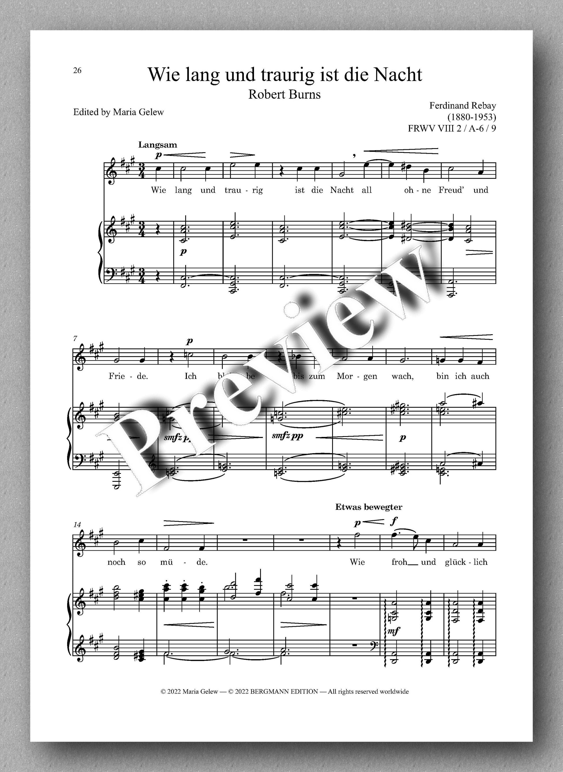 Ferdinand Rebay, Lieder nach Gedichten von Robert Burns (1759-1796) - preview of the music score 3