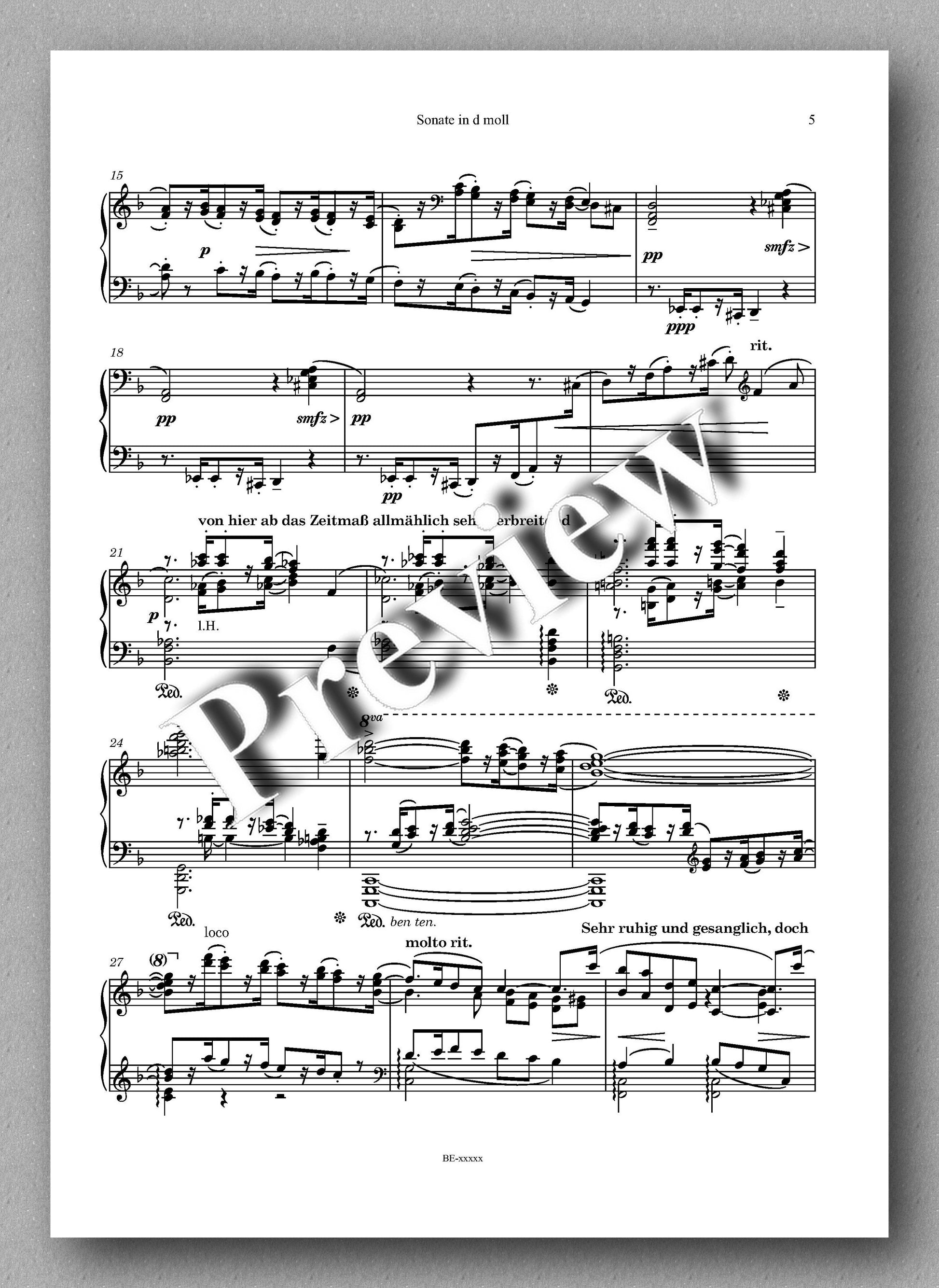 Rebay, Klavier No. 17, Sonate in d moll - music score 2