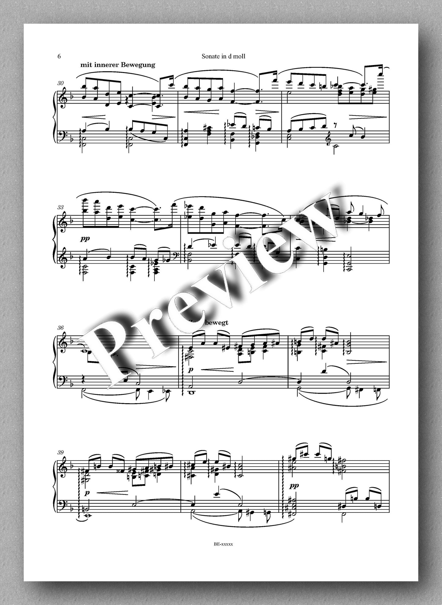 Rebay, Klavier No. 17, Sonate in d moll - music score 3