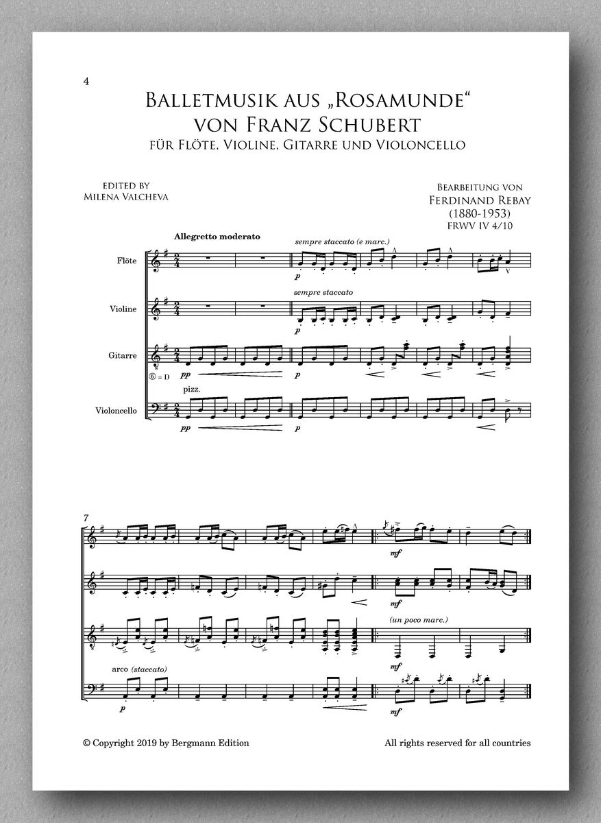 Rebay [128], Balletmusik aus „Rosamunde“ von Franz Schubert - preview of the score 1
