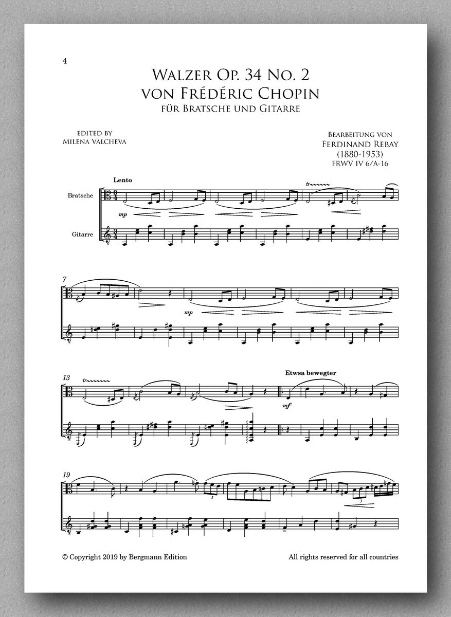 Rebay [132], Walzer Op. 34 No. 2 von Frédéric Chopin - preview of the score