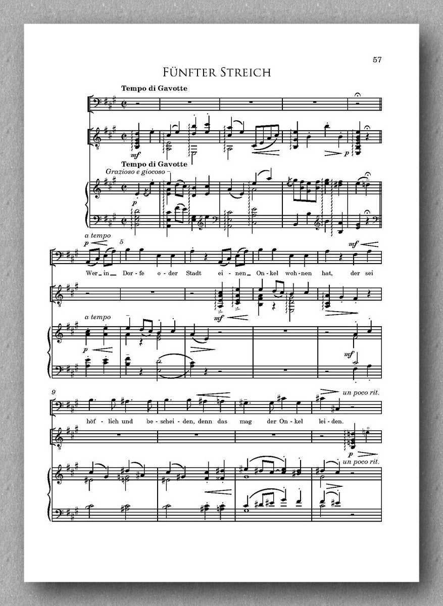 Rebay [142], Max und Moritz (voice, piano and guitar) - preview of the score 3