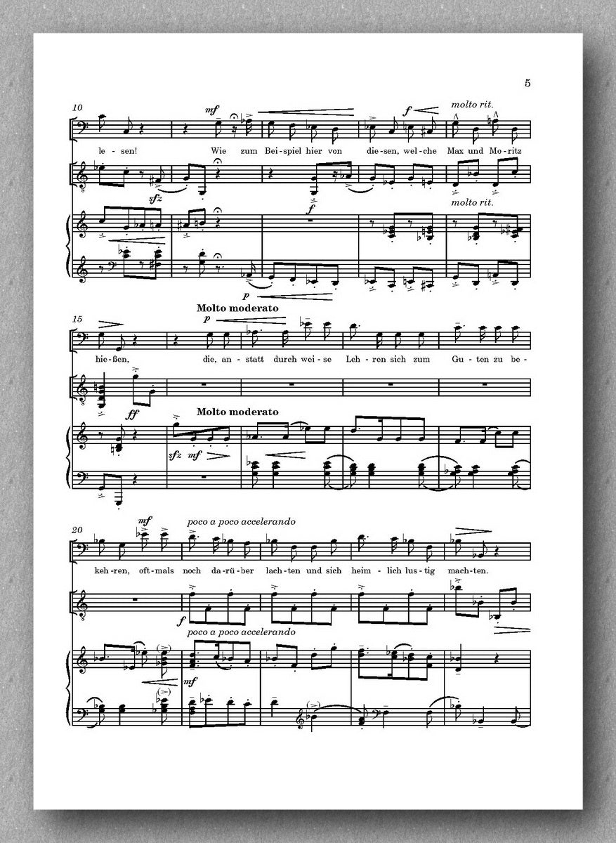 Rebay [142], Max und Moritz (voice, piano and guitar) - preview of the score 2