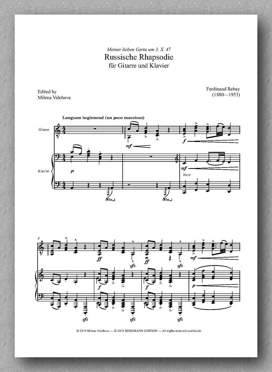 Rebay [145], Russische Rhapsodie - preview of the music score