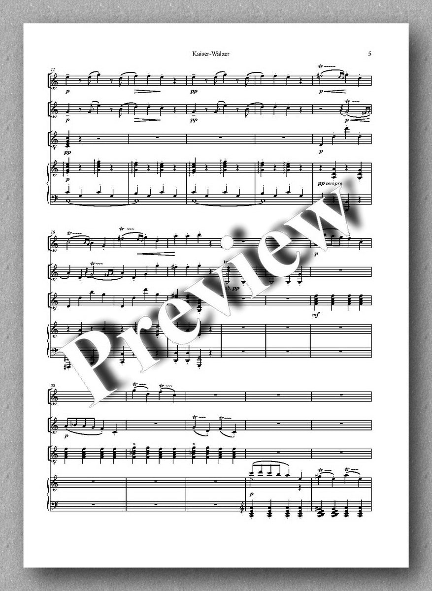 Rebay [150], Brahms, Kaiser-Walzer - preview of the music score 2