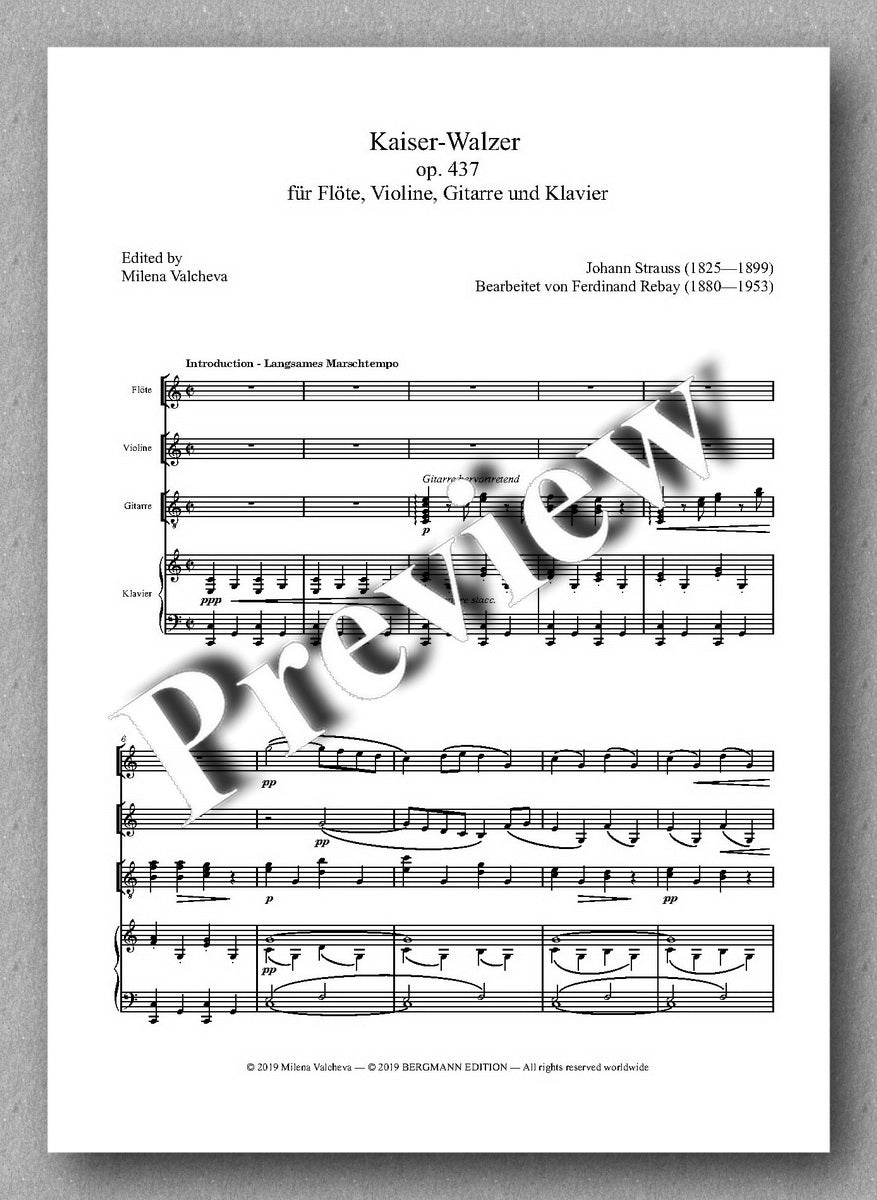 Rebay [150], Brahms, Kaiser-Walzer - preview of the music score
